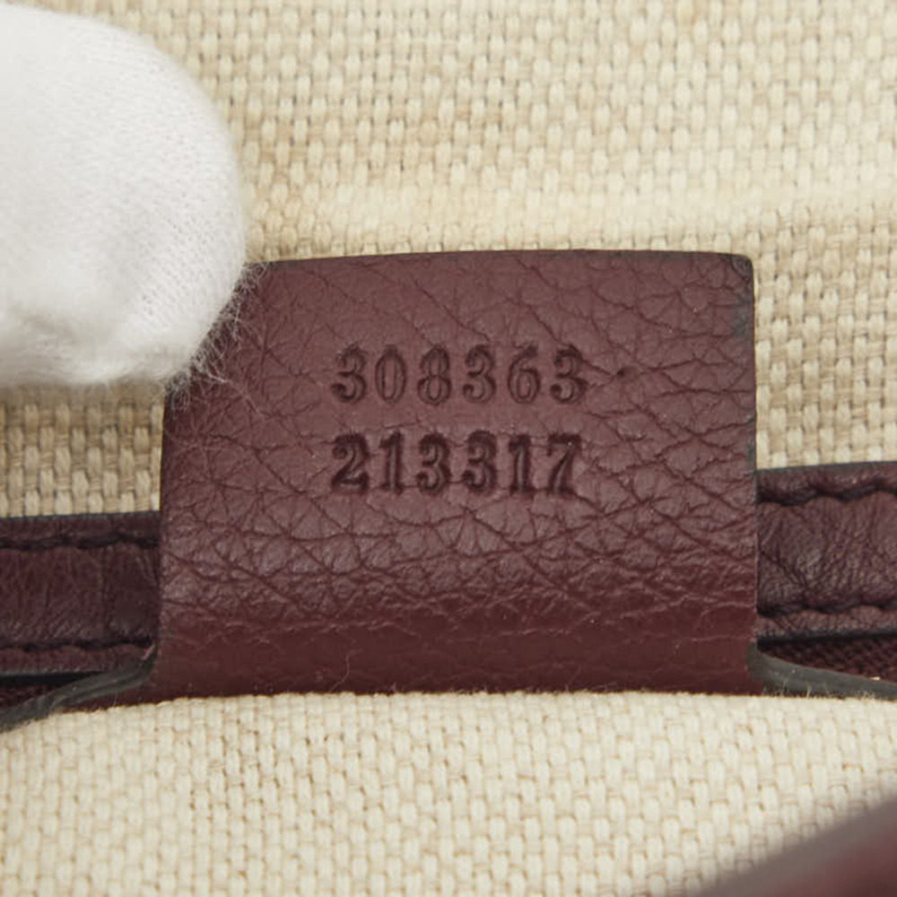 GUCCI Red Leather Shoulder Bag - Picture 11 of 12